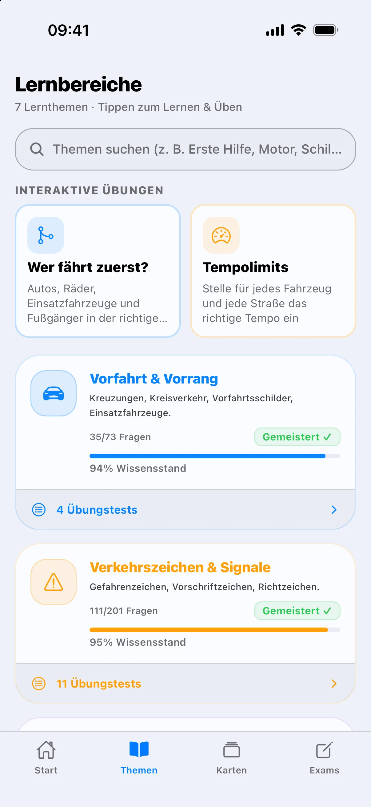 Topics Screen