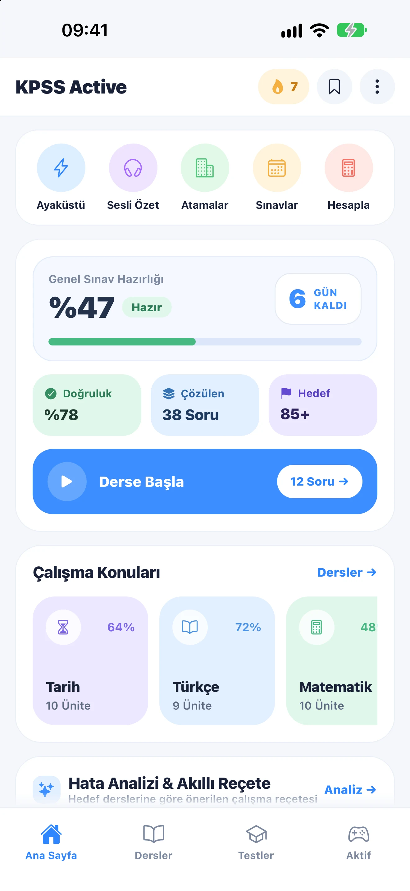 KPSS Active Ana Sayfa ekran görüntüsü