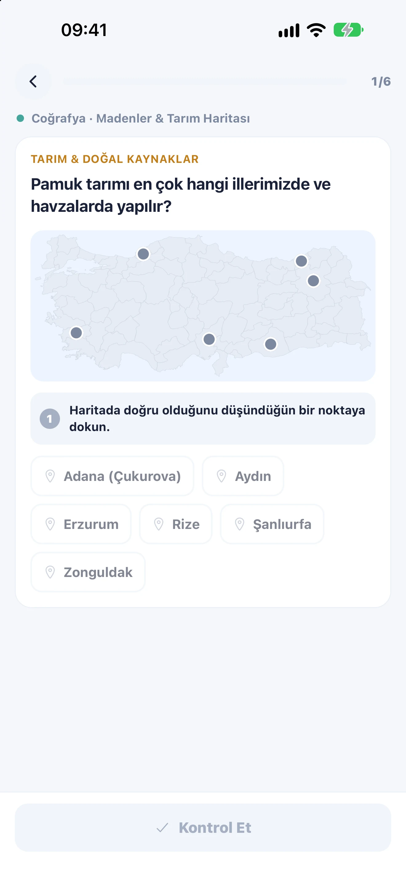 KPSS Active İnteraktif Türkiye Haritası Coğrafya Oyunu